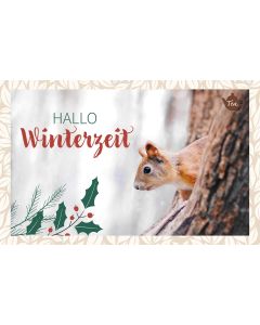 Teekarte 'Hallo Winterzeit'