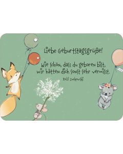 Postkarte 'Liebe Geburtstagsgrüße!'