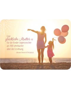 Postkarte 'Eine glückliche Mutter'
