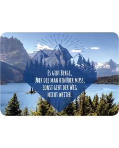 Postkarte 'Es gibt Berge über die man..'