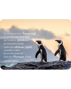 Postkarte 'Das Schönste an einer Freundschaft ist nicht die ausgestreckte Hand, ...'