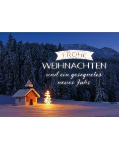 Faltkarte 'Frohe Weihnachten und ein gesegnetes neues Jahr'