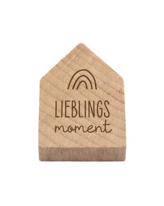 Holzhaus Magnet 'Lieblingsmoment'