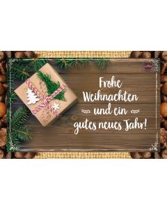 Kaffeekarte 'Frohe Weihnachten und ein gutes neues Jahr!'