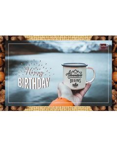 Kaffeekarte 'Happy Birthday'