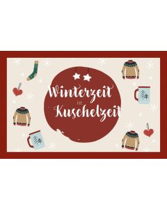 Glühweinkarte 'Winterzeit ist Kuschelzeit'