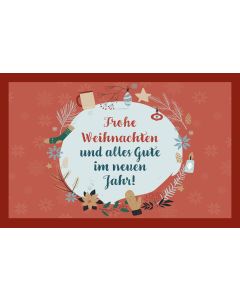 Glühweinkarte 'Frohe Weihnachten und alles Gute im neuen Jahr!