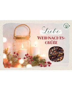 Teekarte 'Liebe Weihnachtsgrüße'