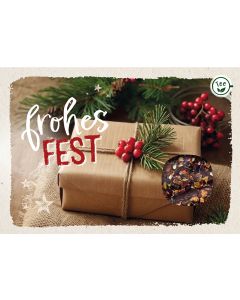 Teekarte 'Frohes Fest'