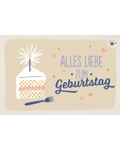 Kaffeekarte 'Alles Liebe zum Geburtstag'