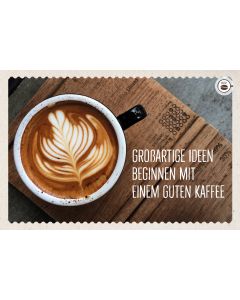 Kaffeekarte 'Großartige Ideen beginnen mit einem guten Kaffee'