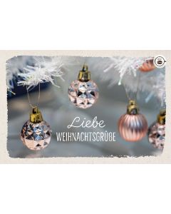 Kaffeekarte 'Liebe Weihnachtsgrüße'