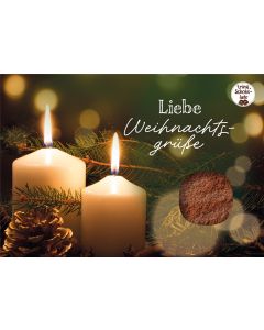 Schokokarte 'Liebe Weihnachtsgrüße'