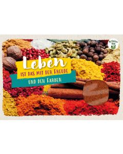 Dipkarte 'Leben ist das mit der Freude und den Farben'