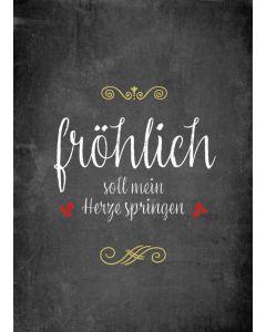 Postkarte 'fröhlich soll mein Herze springen' 1 Ex.
