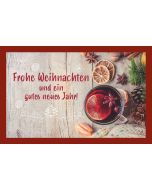 Glühweinkarte 'Frohe Weihnachten und ein gutes neues Jahr!'