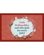 Glühweinkarte 'Frohe Weihnachten und alles Gute im neuen Jahr!