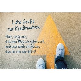 Faltkarte 'Liebe Grüße zur Konfirmation'